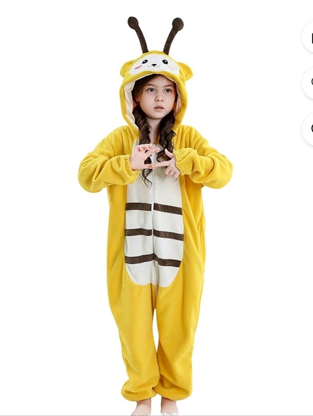 NWT Betterfun Unisex Drop Seat Animal Cosplay Costume Zipper Hooded Sz 4